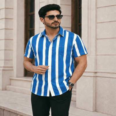 Linen Cotton Half Shirt For Men