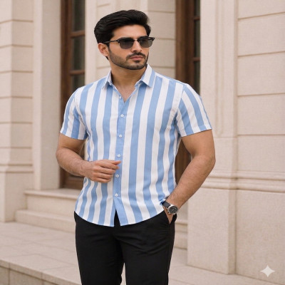 Linen Cotton Half Shirt For Men