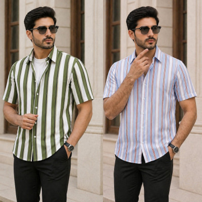Linen Cotton Half Shirt For Men