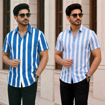 Linen Cotton Half Shirt For Men
