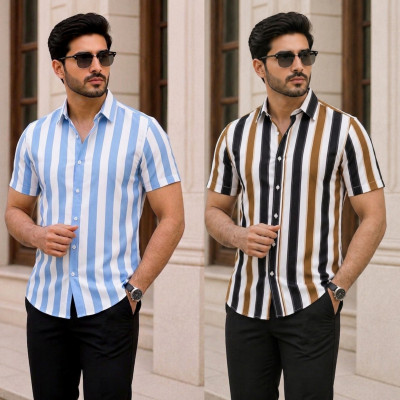 Linen Cotton Half Shirt For Men