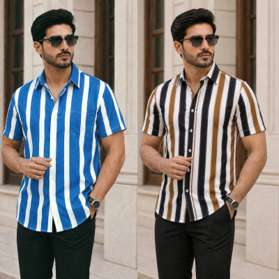 Linen Cotton Half Shirt For Men