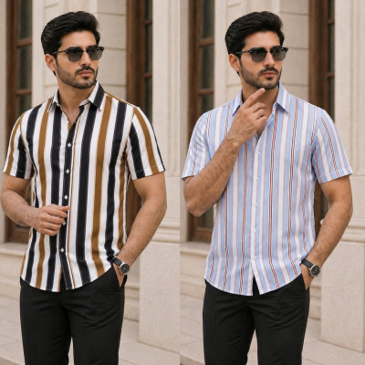 Linen Cotton Half Shirt For Men