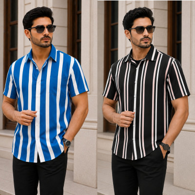 Linen Cotton Half Shirt For Men