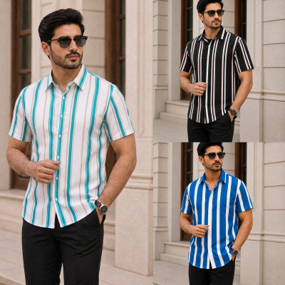 Linen Cotton Half Shirt For Men