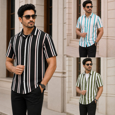Linen Cotton Half Shirt For Men