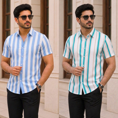 Linen Cotton Half Shirt For Men