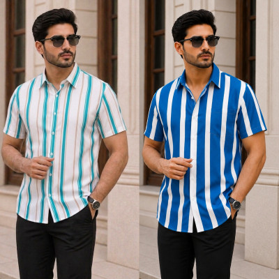 Linen Cotton Half Shirt For Men