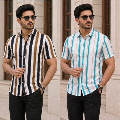 Linen Cotton Half Shirt For Men