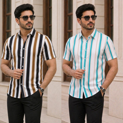 Linen Cotton Half Shirt For Men