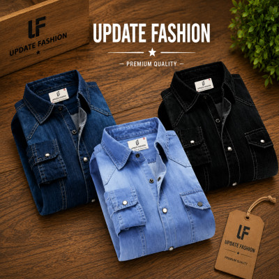 Denim double pocket Shirt 3 piece