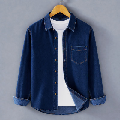 Denim 1 Pocket Full Shirt For man
