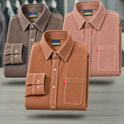 3 Piece Corduroy Full sleeve Singel pocket Shirt.
