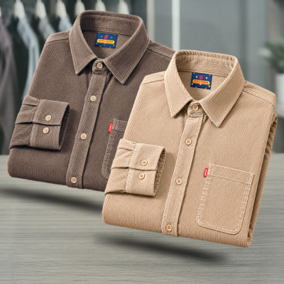 2 Piece Corduroy Full sleeve Singel pocket Shirt.
