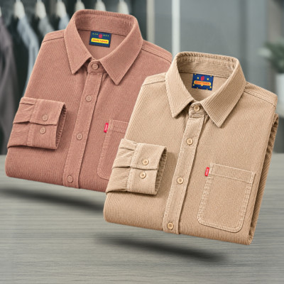 2 Piece Corduroy Full sleeve Singel pocket Shirt.