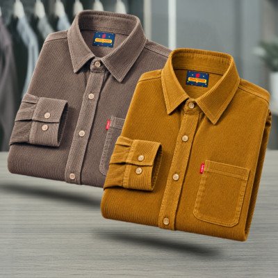 2 Piece Corduroy Full sleeve Singel pocket Shirt.