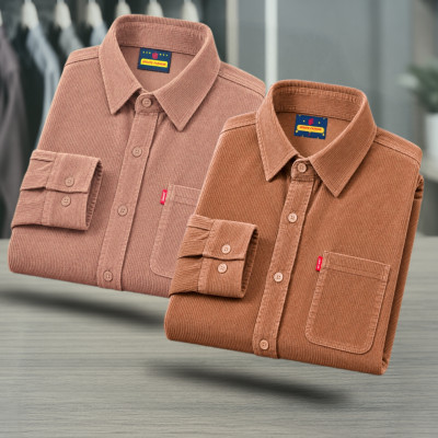 2 Piece Corduroy Full sleeve Singel pocket Shirt.