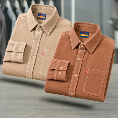 2 Piece Corduroy Full sleeve Singel pocket Shirt.