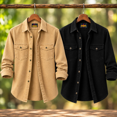 2 piece Export Quality Denim Wash Shirt।