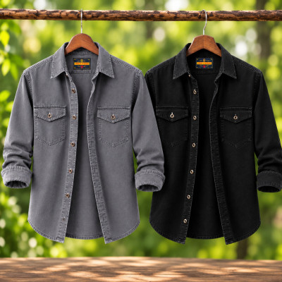 2 piece Export Quality Denim Wash Shirt
