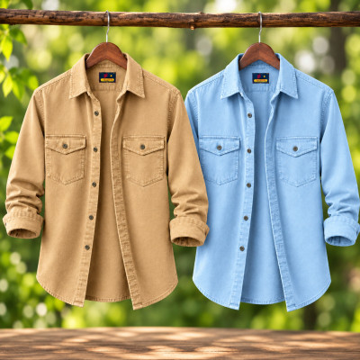 2 piece Export Quality Denim Wash Shirt.