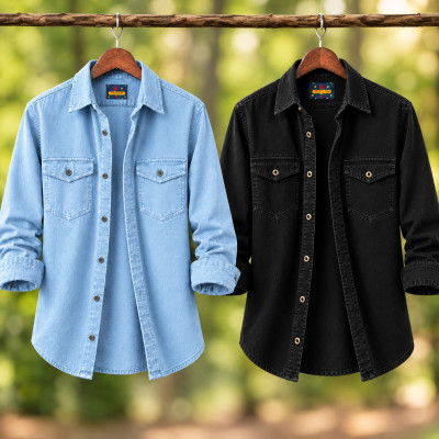 2 piece Export Quality Denim Wash Shirt