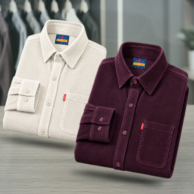 2 Piece Corduroy Full sleeve Singel pocket Shirt.